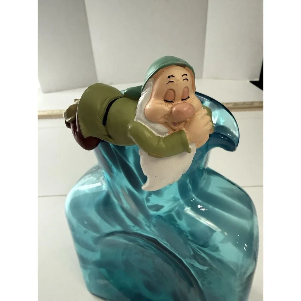 Disney Snow White Seven Dwarfs Sitter Resin Figurines Musicians Flower Pot Lot 3